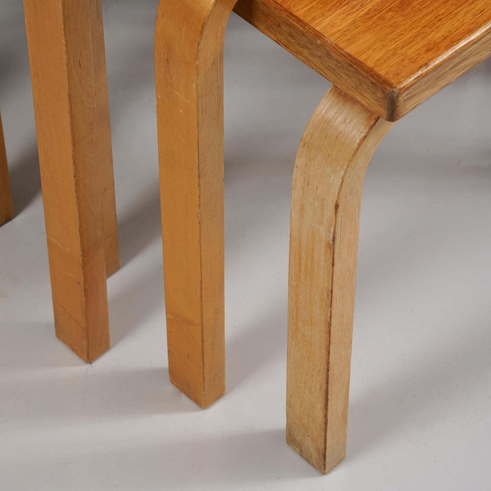 Rare Nesting Tables, Alvar Aalto, Oy Huonekalu  Ja Rakennustyötehdas Ab, 1950s photo Furniture