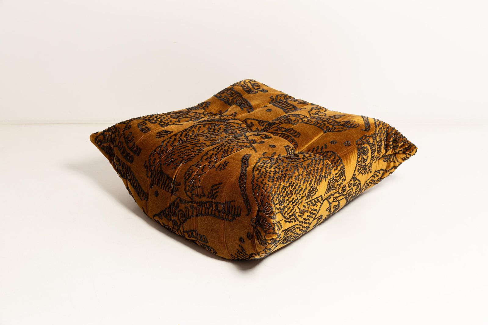 Michel Ducaroy For Ligne Roset Togo Footstool Ottoman In Tiger Mountain By Dedar photo furniture