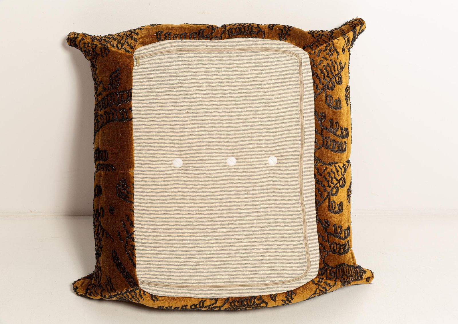 Furniture Michel Ducaroy For Ligne Roset Togo Footstool Ottoman In Tiger Mountain By Dedar photo