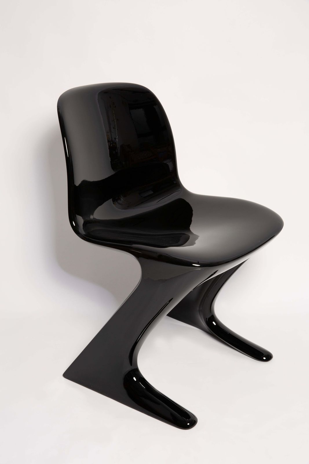 Eight Mid Century Black Kangaroo Chairs Designed By Ernst Moeckl, Germany, 1960s photo for sale