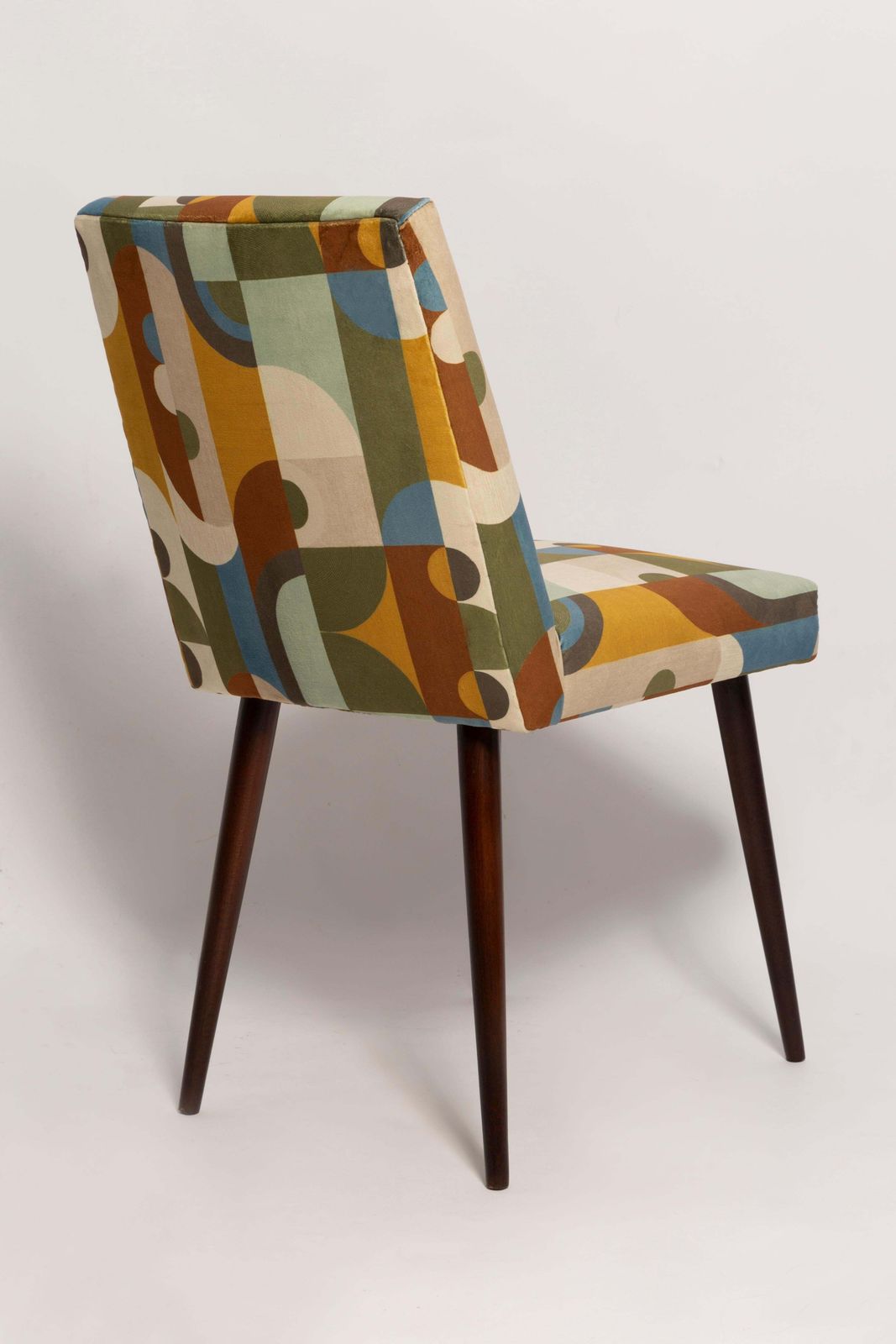 Mid Century Stick Chair In Reciproque Velvet By Casamance, 1960s. photo 707.0