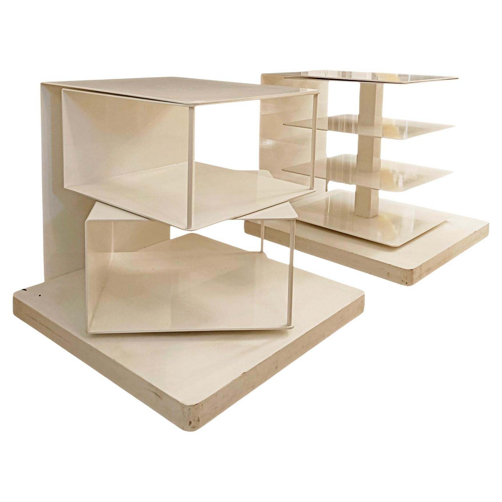 Pair Of Nightstands / Bookcases Ptolomeo, Italy 1980s