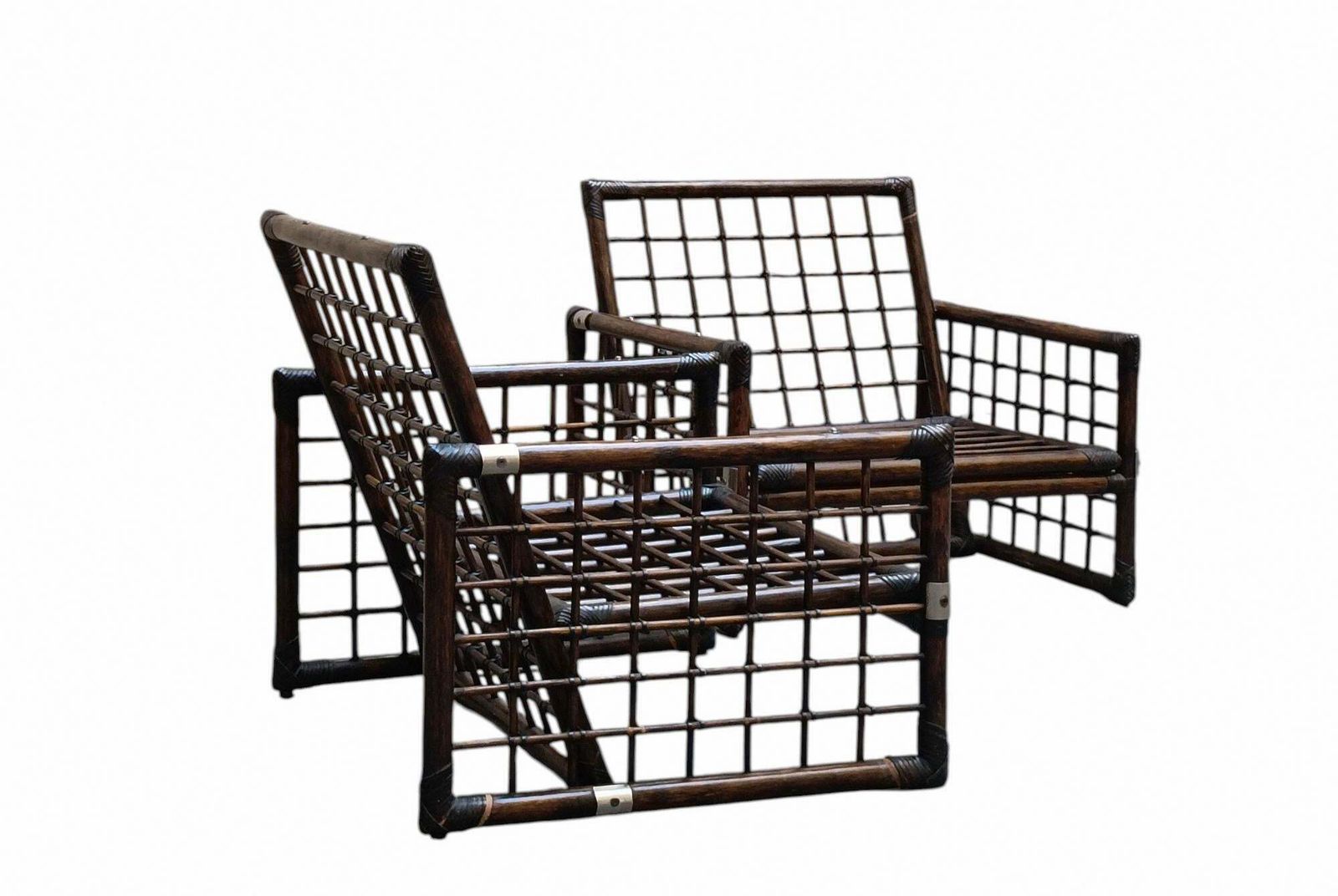 Afra & Tobia Scarpa Pair Of Armchairs From The Basilan Series, Italy 1970s photo buy