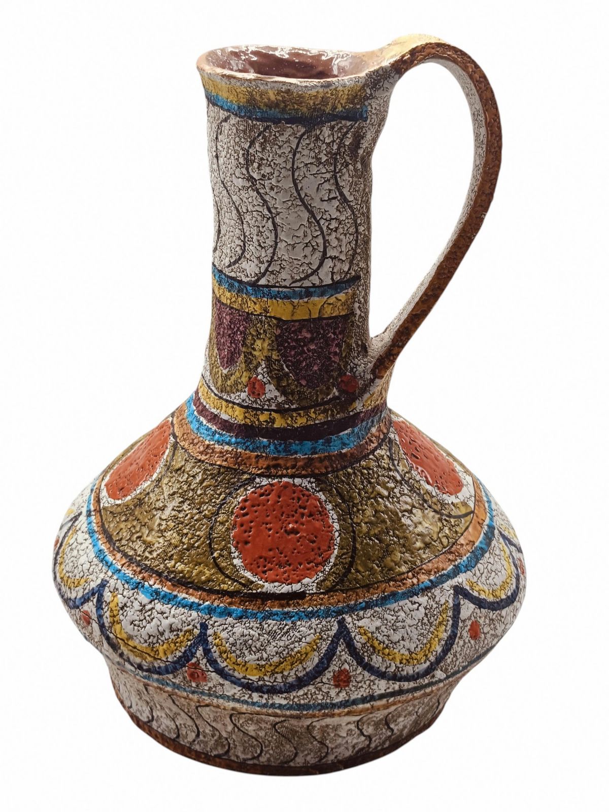 Ceramiche Artistiche Mamma Ro' Glazed Terracotta Amphora Vase, Italy 1970s photo furniture