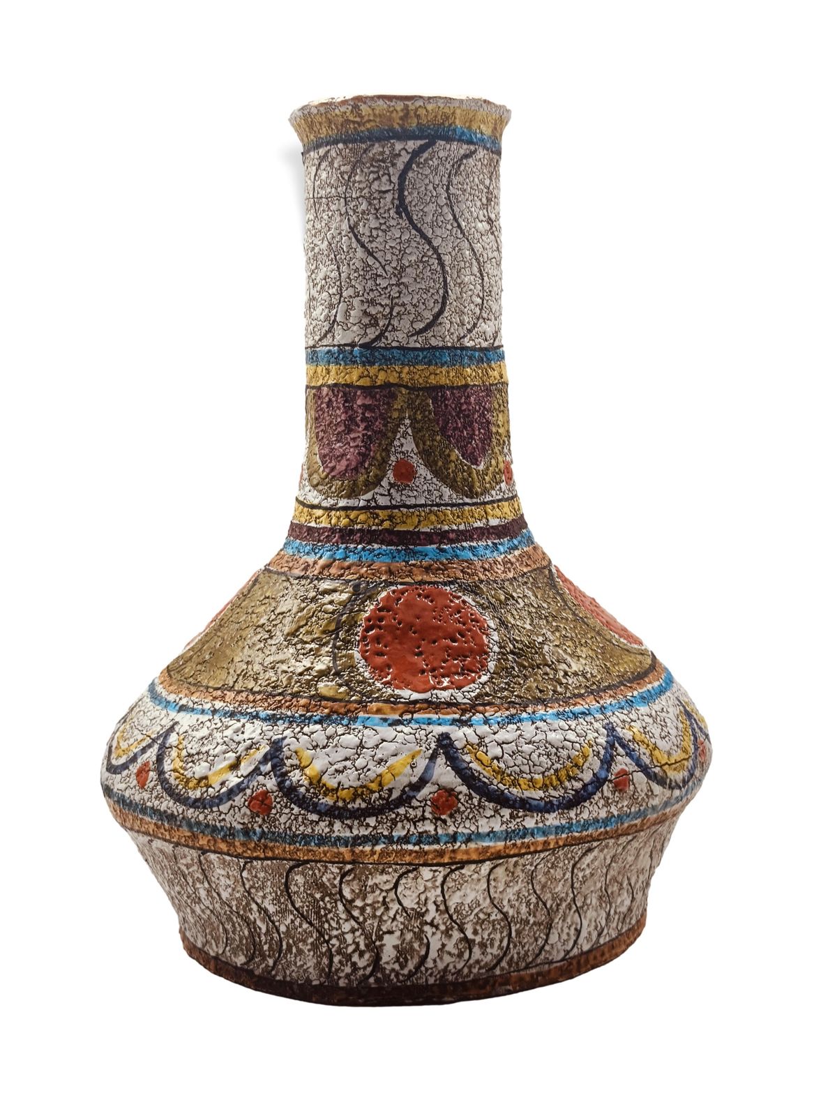 Ceramiche Artistiche Mamma Ro' Glazed Terracotta Amphora Vase, Italy 1970s photo for sale