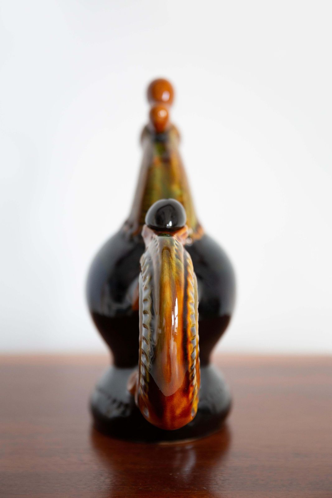 Home Decor Mid Century Brown Cock Decanter Carafe, Ceramic, Europe, 1960s photo