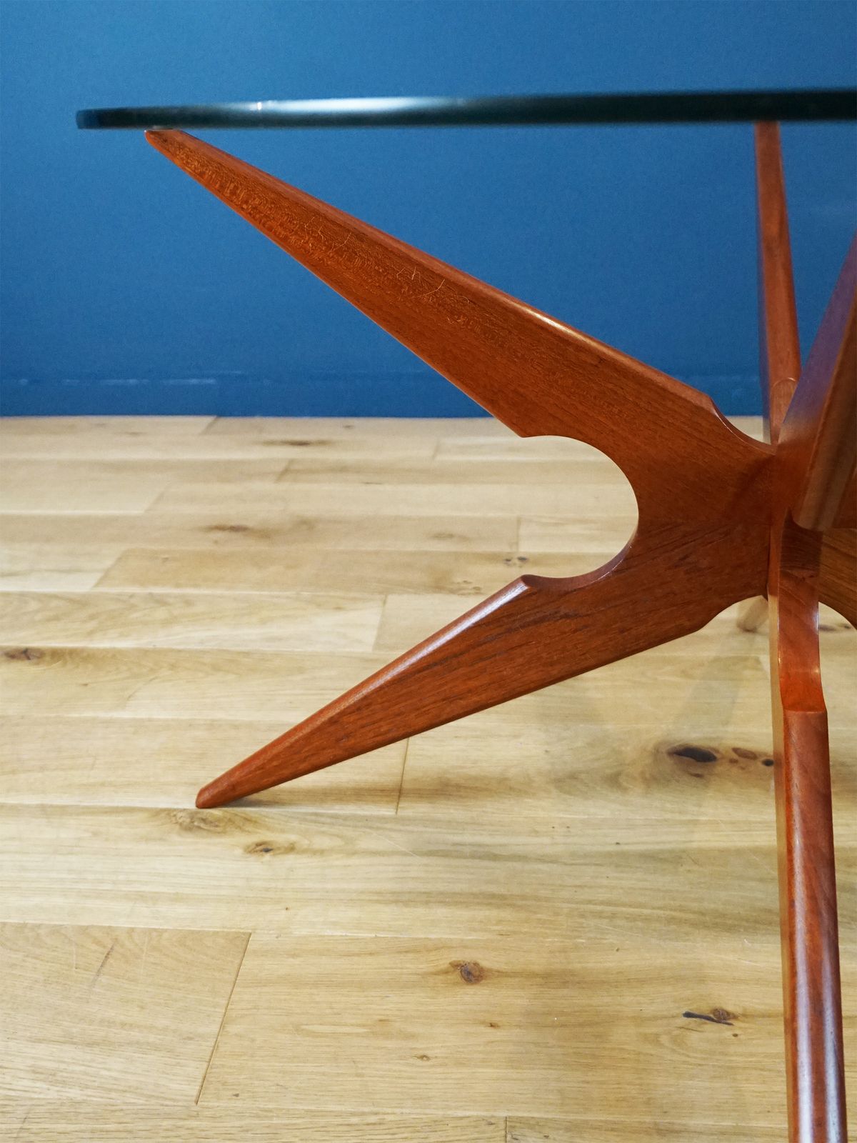 Mid Century Danish Teak & Glass Coffee Table By Vladimir Kagan For Sika Møbler   Denmark 1960s photo for sale