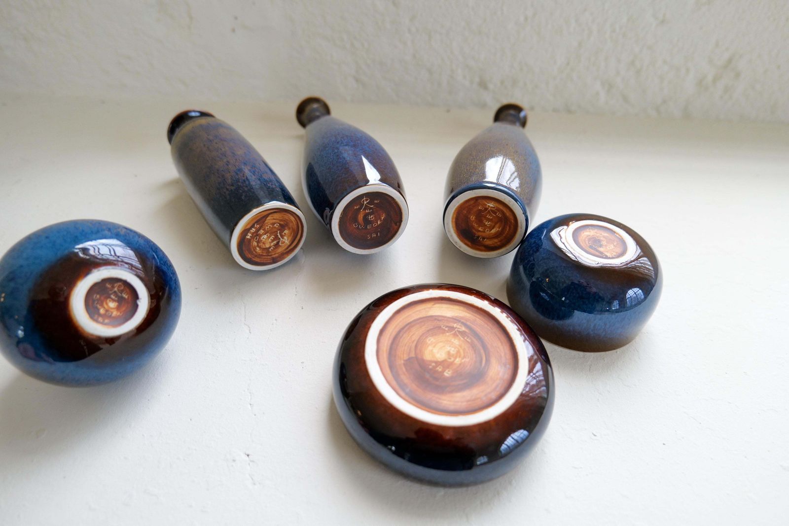 photo buy Midcentury Modern Collection Of 6 Vessels Carl Harry Stålhane Rörstrand Sweden