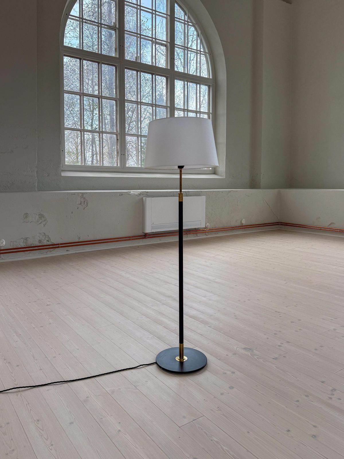 Midcentury Modern Floor Lamp Aage Petersen, For Le Klint, Denmark, 1970s photo Lighting