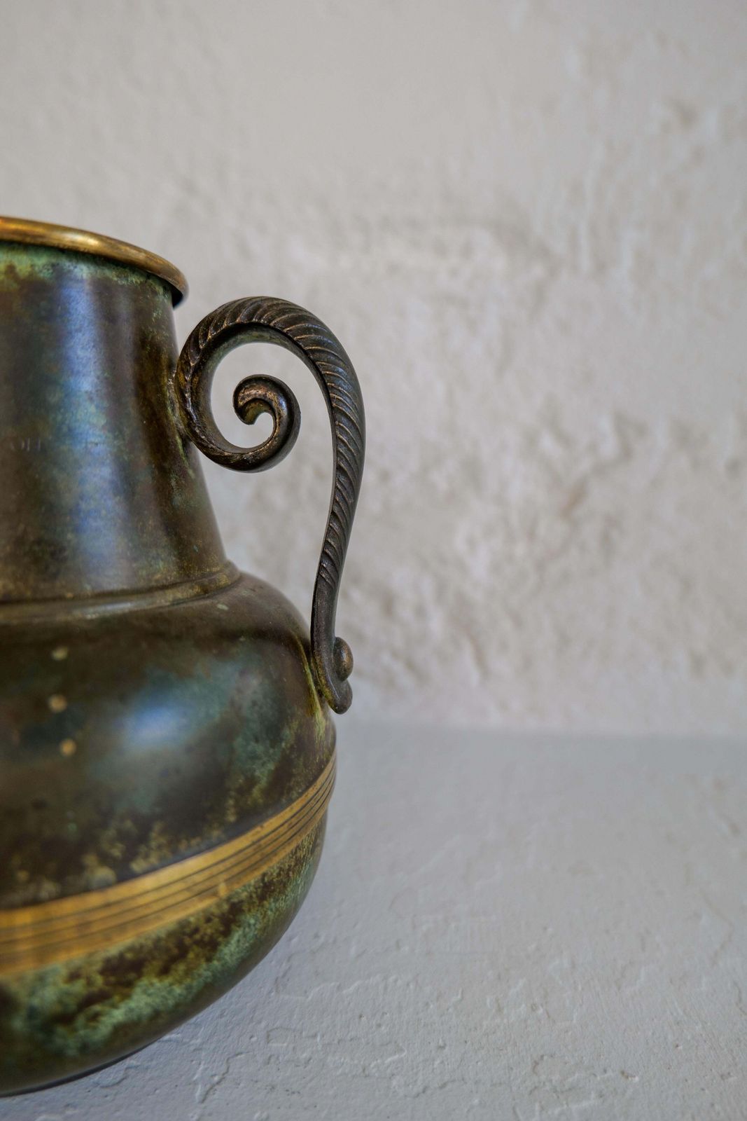 Art Deco Vase In Bronze And Brass By Svm Handarbete, Sweden 1940s photo buy