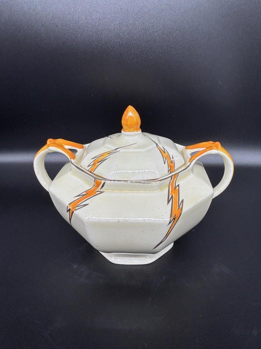 Home Decor Art Deco Tea Set By Hugh Longport For Konny Kraft, 1920s, Set Of 3 photo