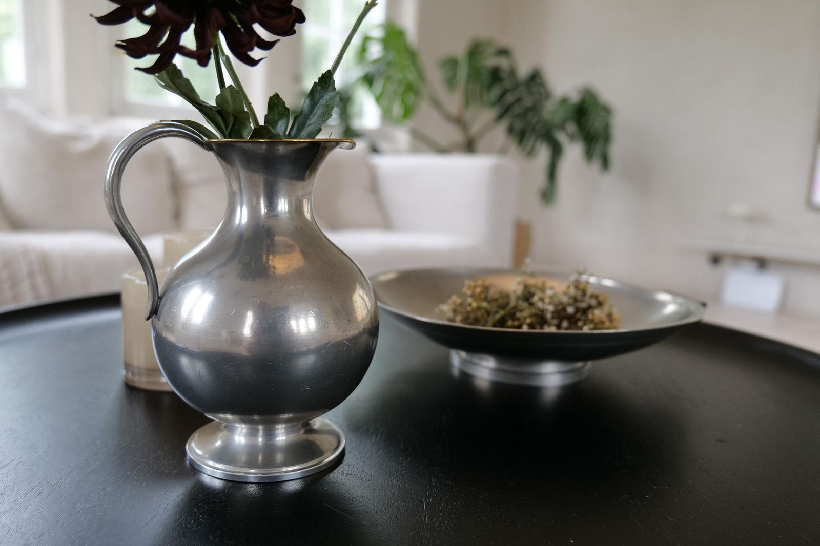 Art Deco Sculptural Vase / Decanter In Pewter Sweden Gab 1930s photo 751.0