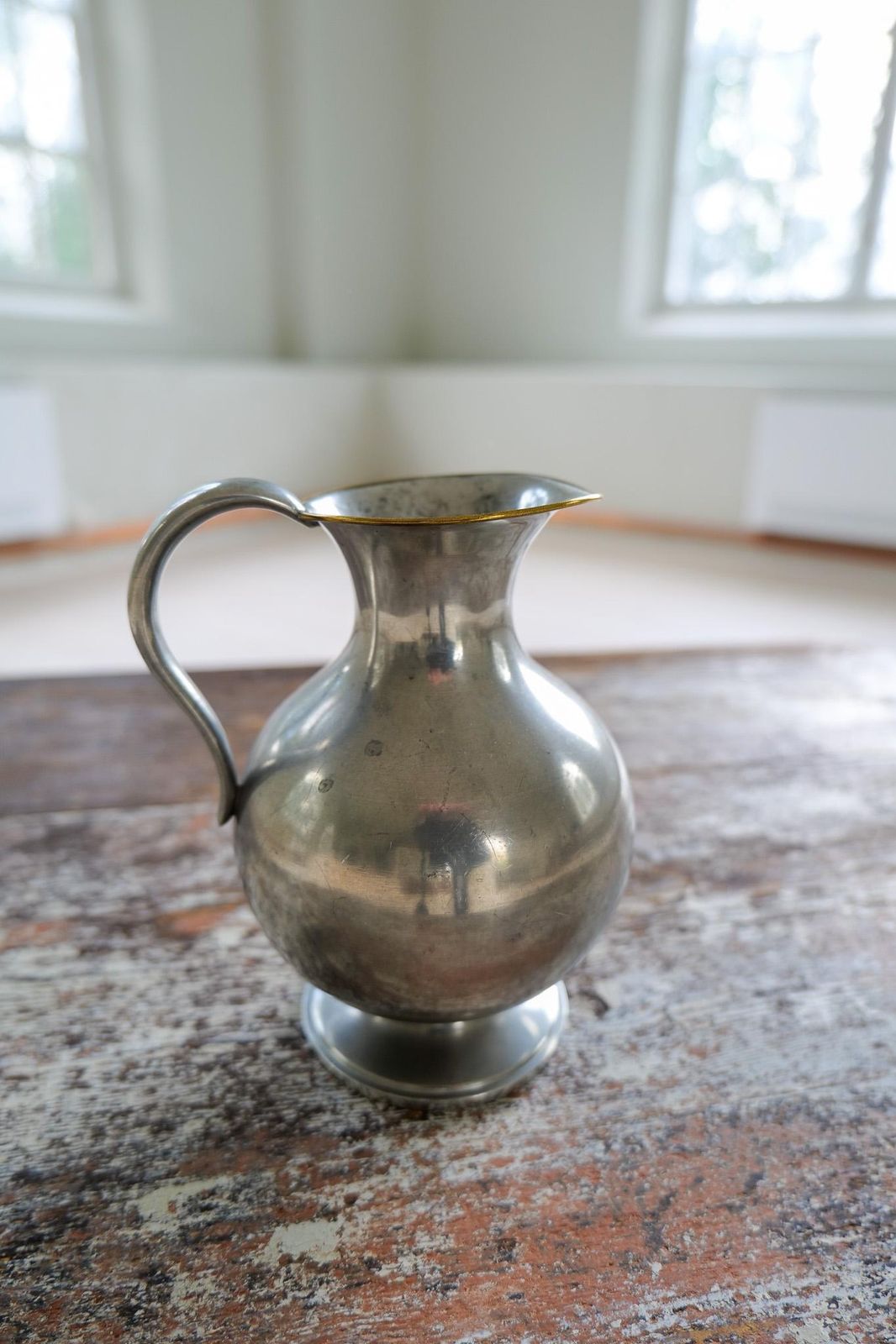 Art Deco Sculptural Vase / Decanter In Pewter Sweden Gab 1930s photo vinterior