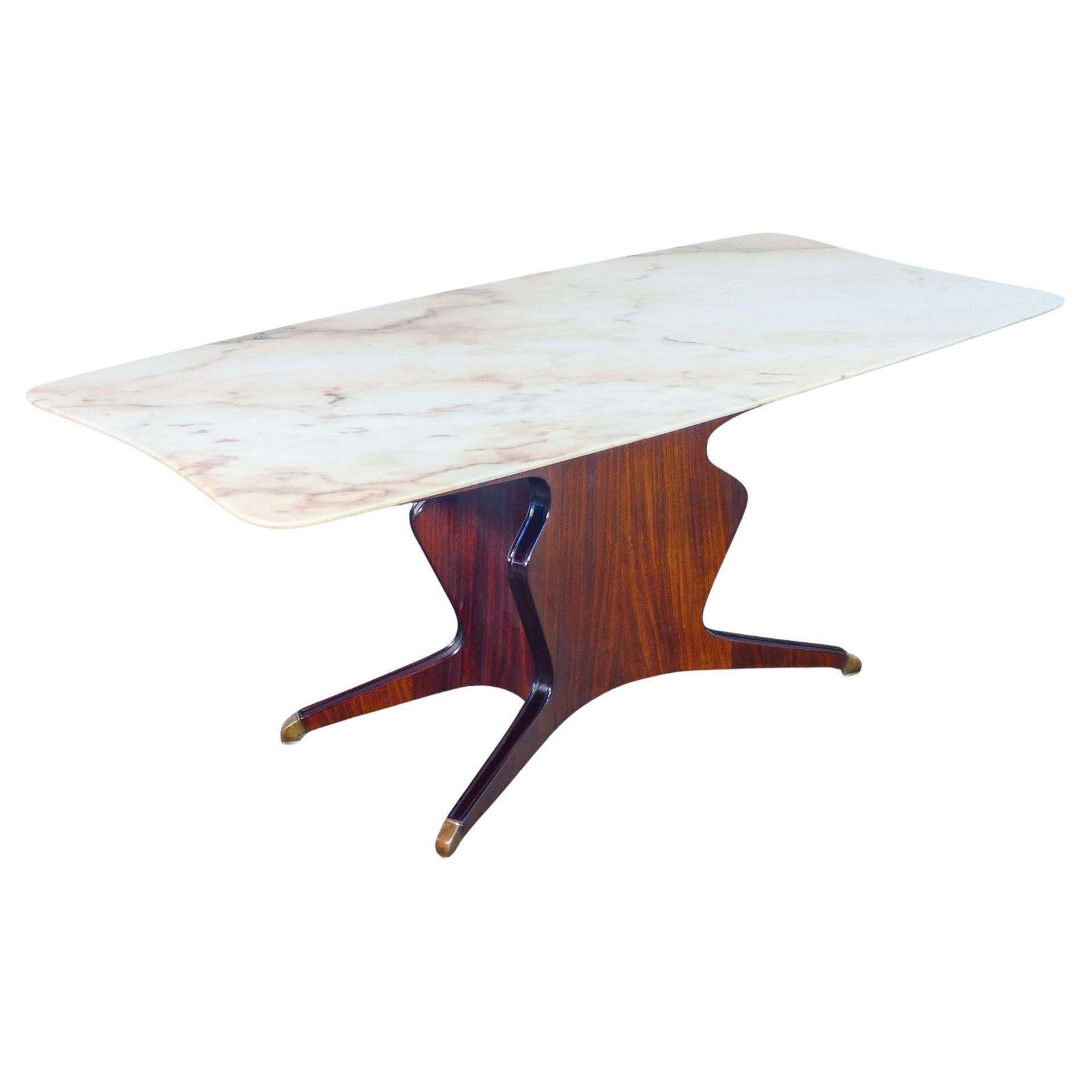 Tavolo, Design Osvaldo Borsani. Piano In Marmo. Italia, Anni 50
