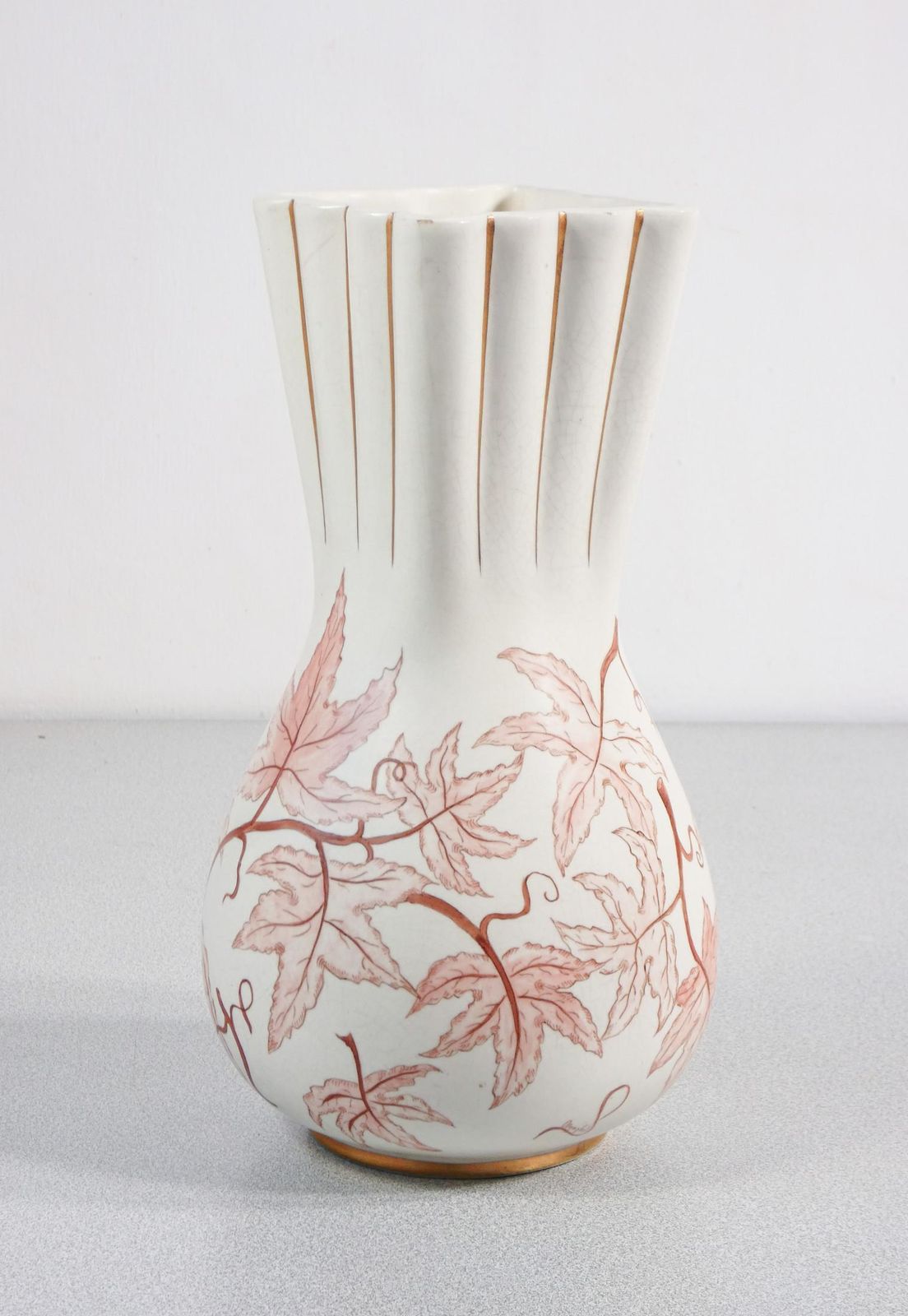 Vaso In Ceramica Dipinta A Mano, Giovanni Gariboldi Per Richard Ginori. 1930s photo vintage