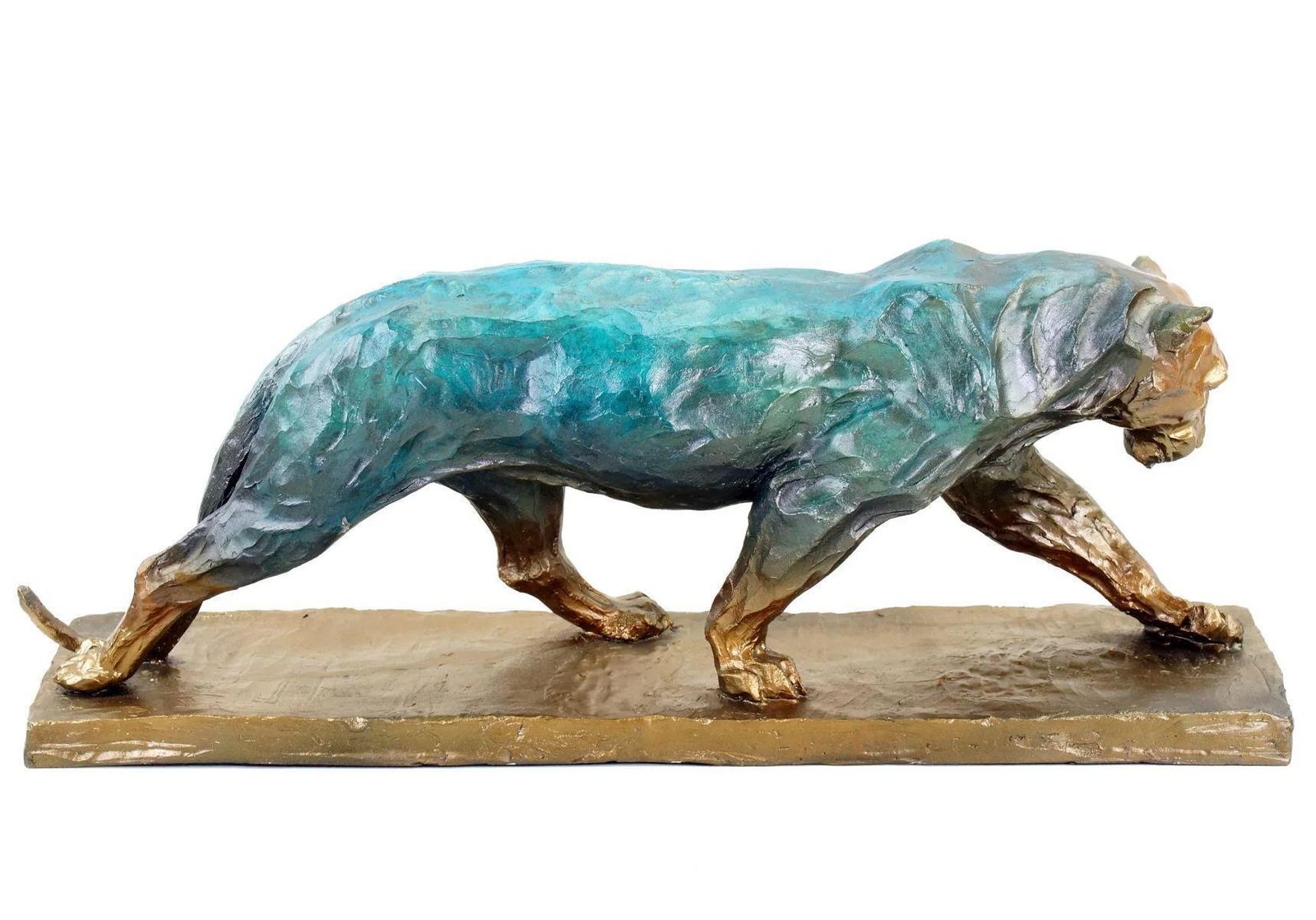 Walking Panther Statue In The Style Of Rembrandt Bugatti Bronze Sculpture photo buy