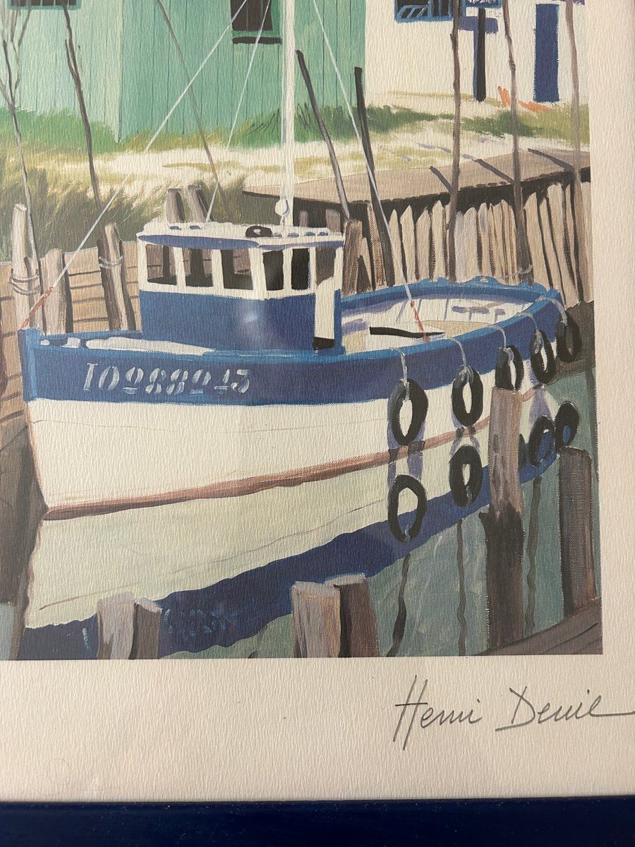 320.0 Henri Deuil, Coastal Scenes, 2000s, Lithographs, Set Of 2 photo