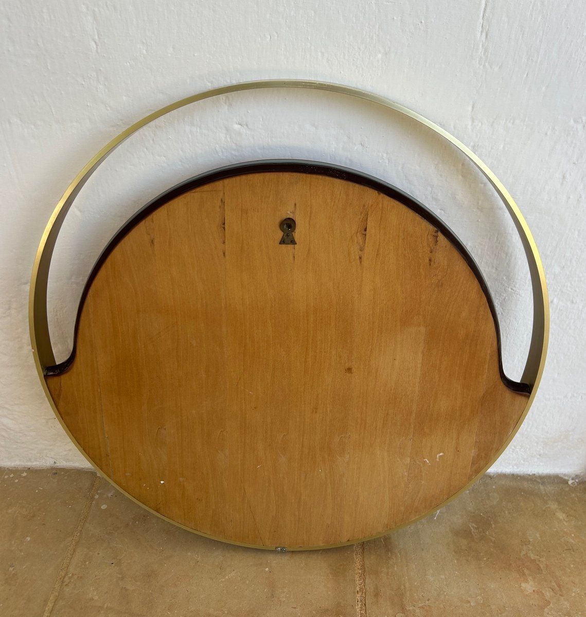 photo buy Italian Brass And Smoked Glass Mirror, 1970s
