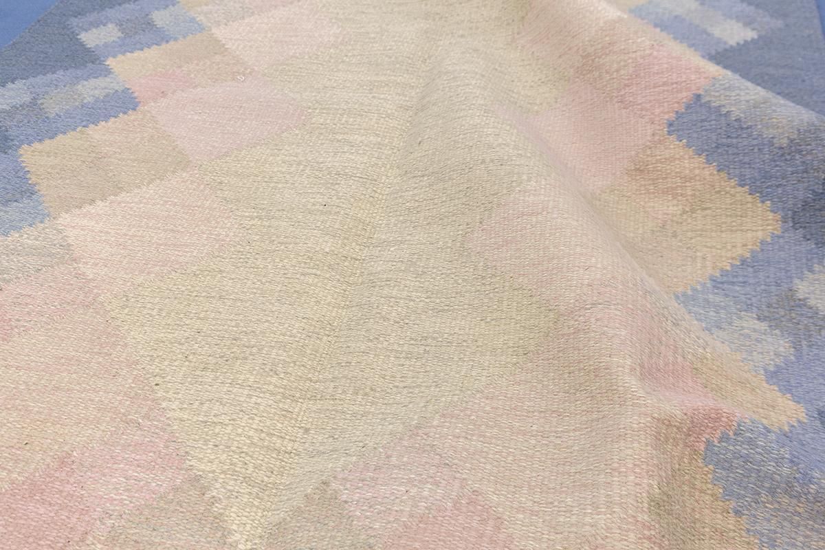 Swedish Rug Flat Weave Signed Piece photo buy