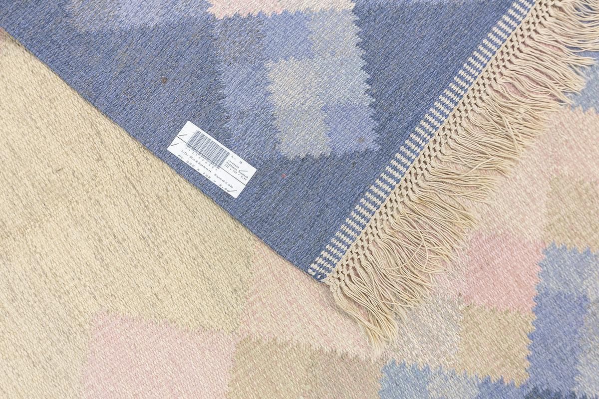 Swedish Rug Flat Weave Signed Piece photo vintage