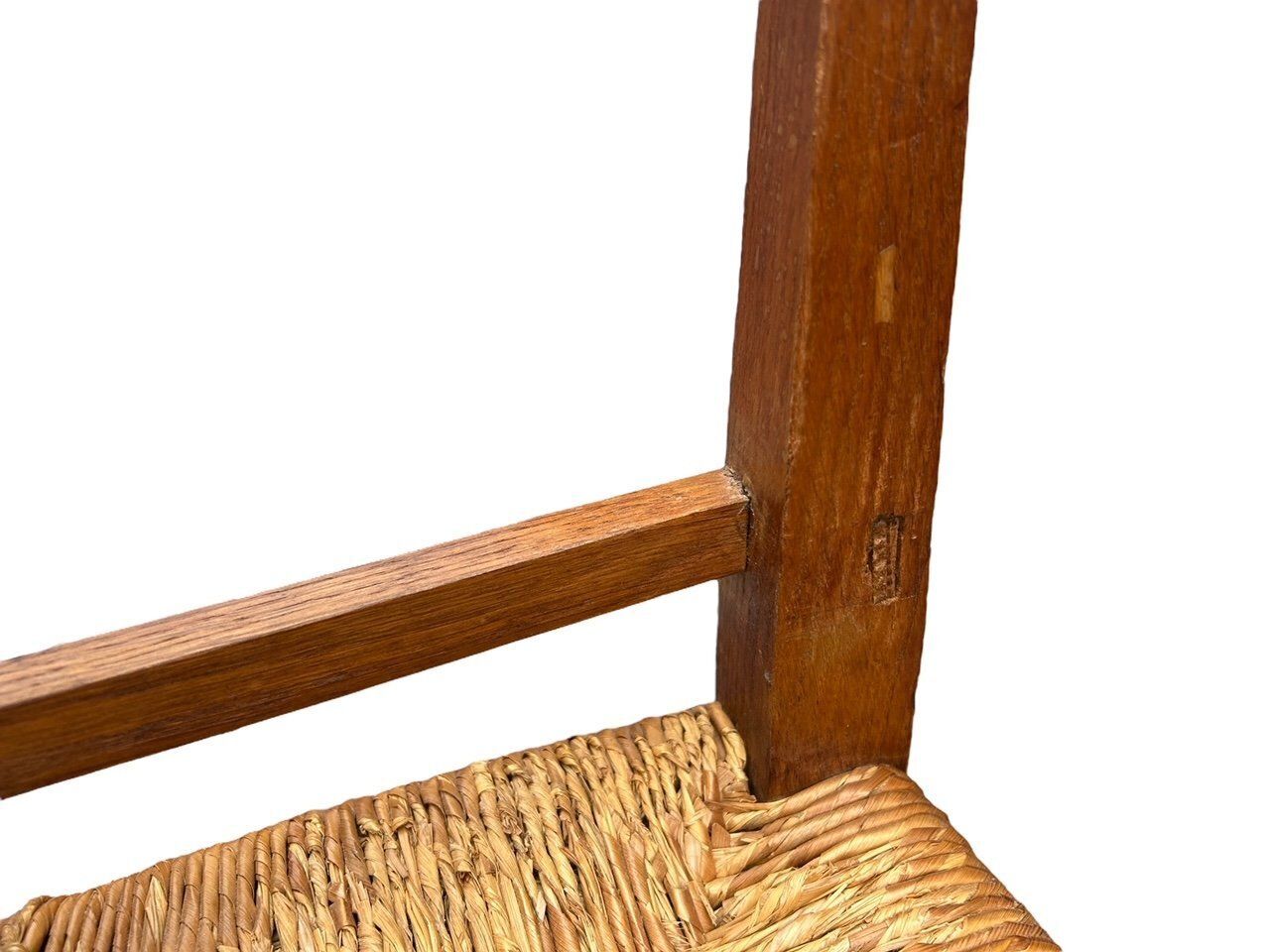 photo furniture Set Of Straw Chairs By Marcel Gascoin, 1950s