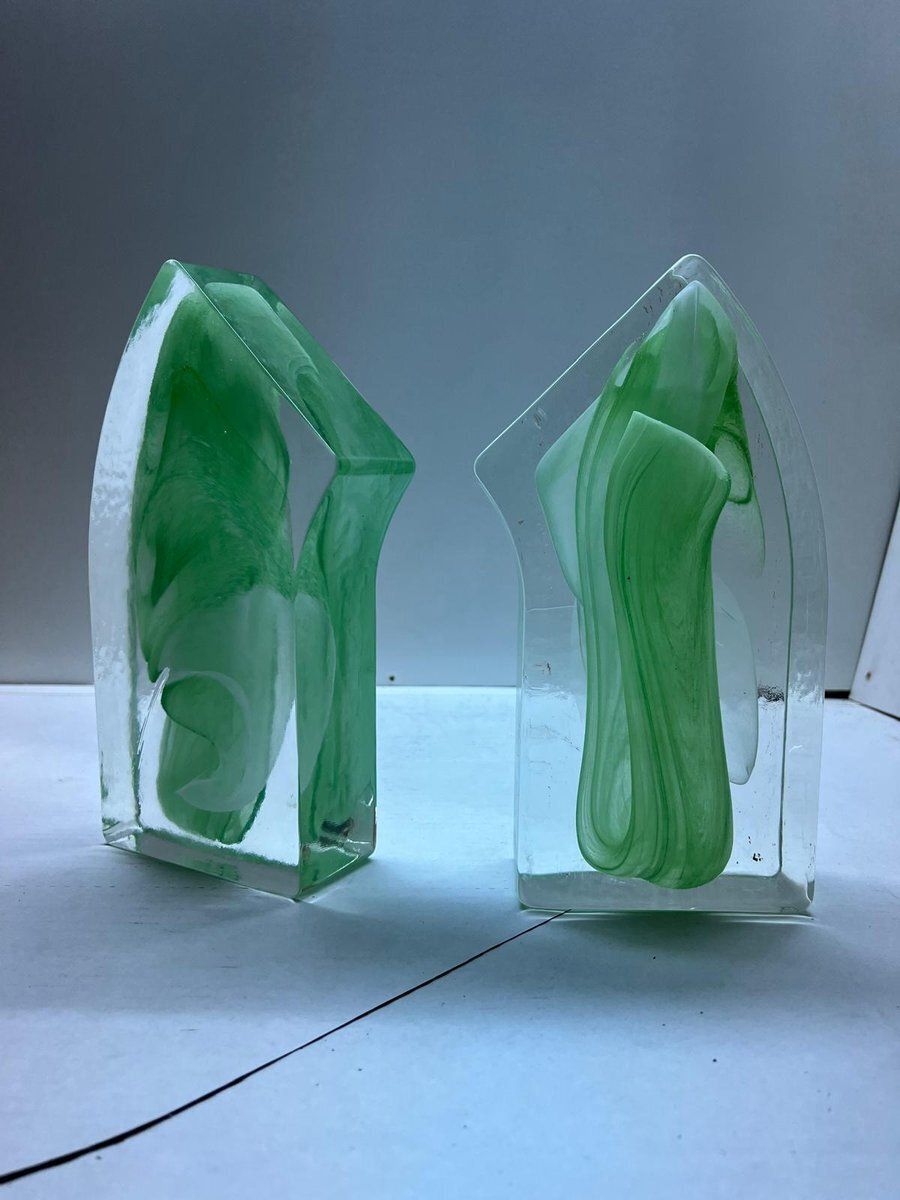 photo furniture Sculptures In Murano Glass, Italy, 1990s, Set Of 2