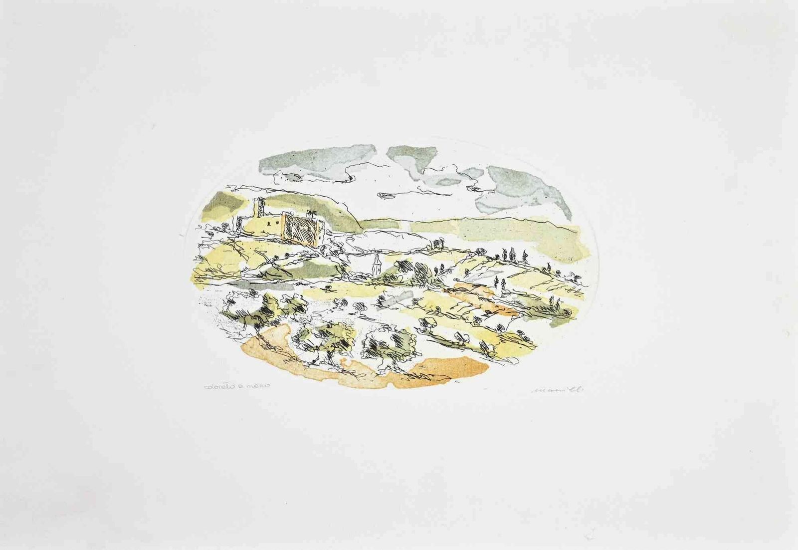 Franco Marzillilandscape   Lithograph By Franco Marzilli   1980s1980s