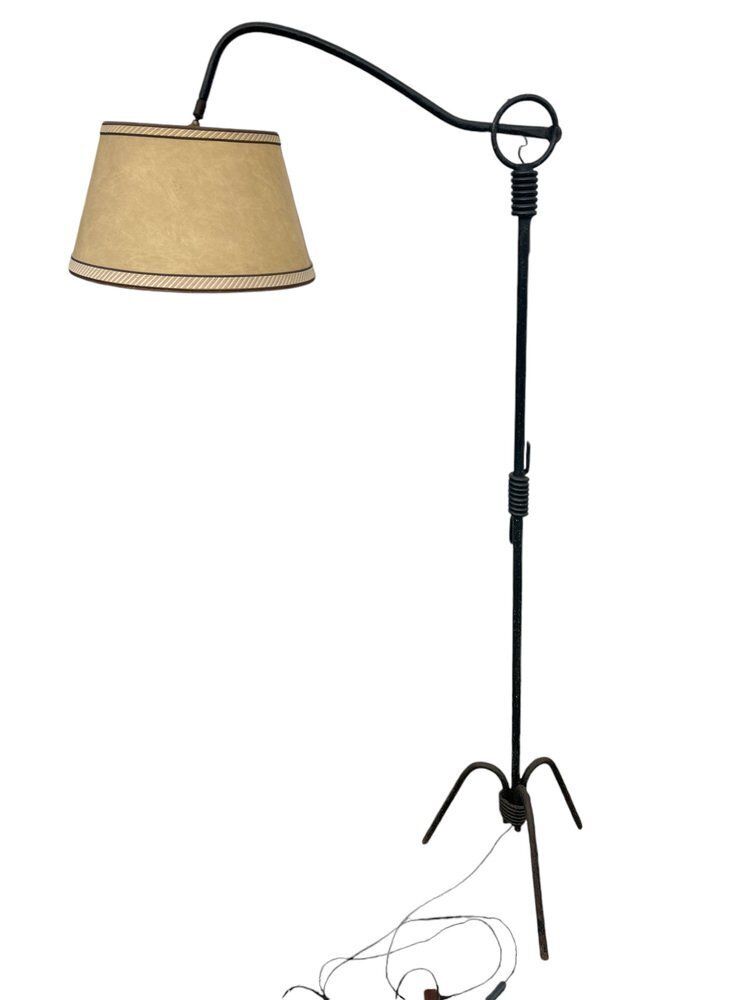 Wrought Iron Floor Lamp Jean Royère By Jean Royère, 1940s photo furniture