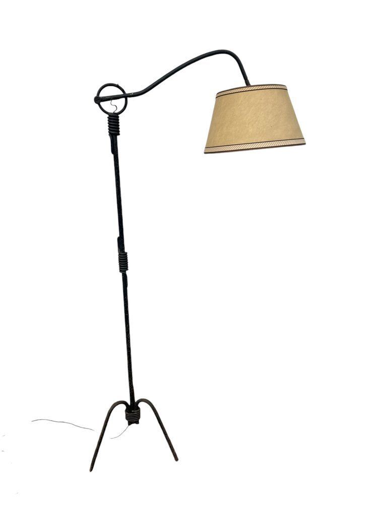Wrought Iron Floor Lamp Jean Royère By Jean Royère, 1940s photo Lighting