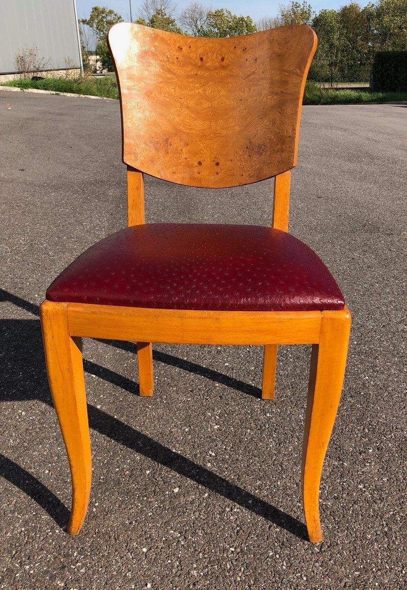 Art Deco Chairs And Table, 1930s, Set Of 7 photo for sale