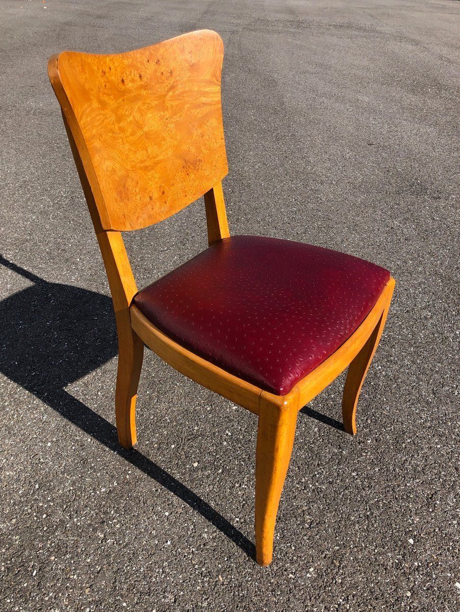4782.0 Art Deco Chairs And Table, 1930s, Set Of 7 photo