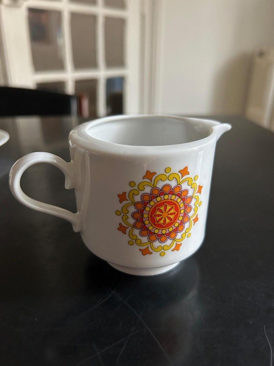 Porcelain Cups With Milk Jug From Winterling, 1970, Set Of 7 photo vinterior