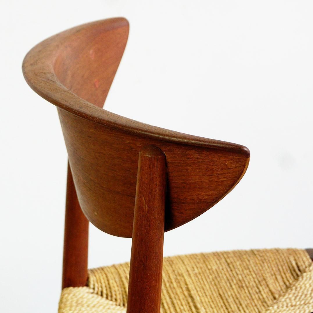 Scandinavian Teak And Cane Dining Chair By Peter Hvidt For Soborg, Denmark photo Furniture