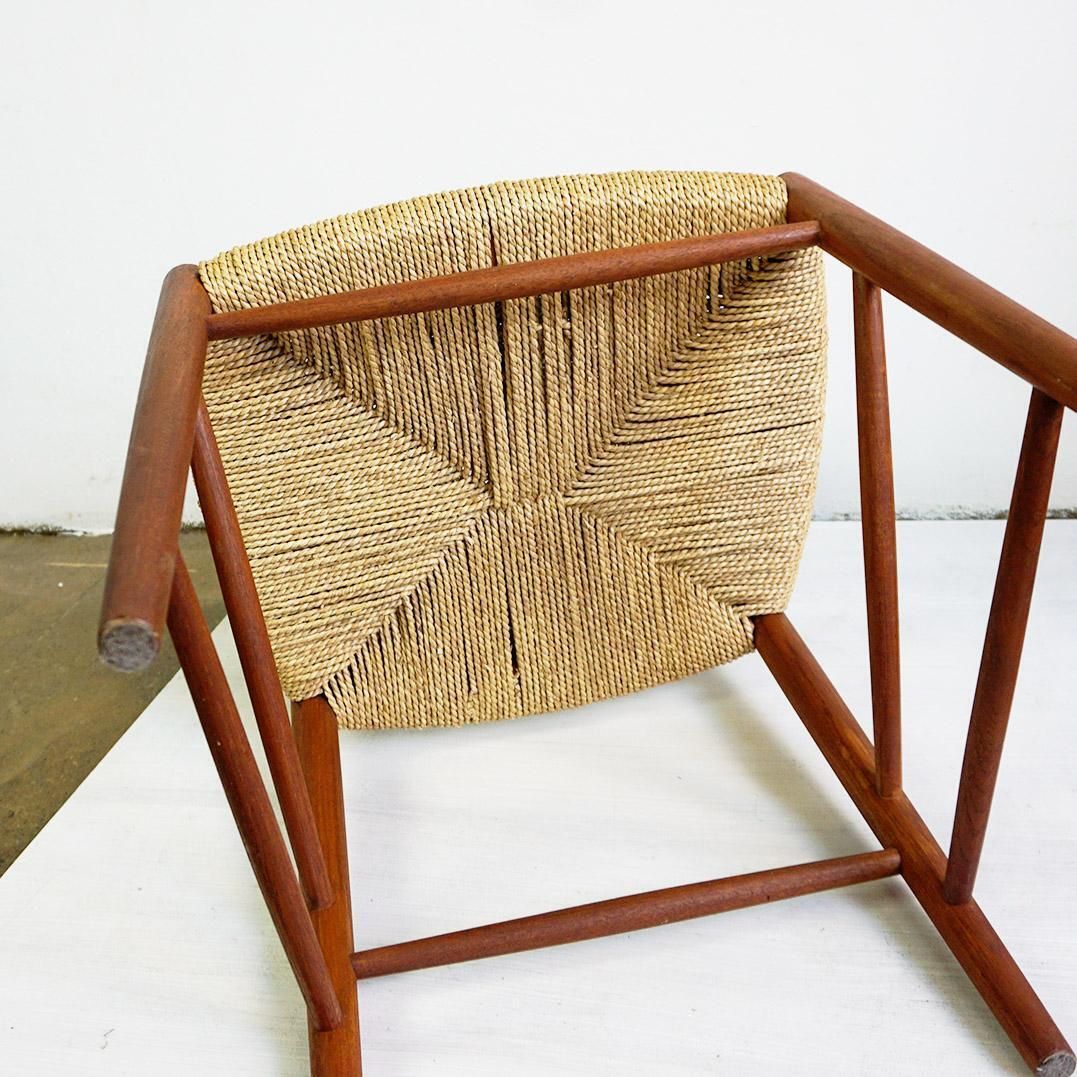 photo for sale Scandinavian Teak And Cane Dining Chair By Peter Hvidt For Soborg, Denmark