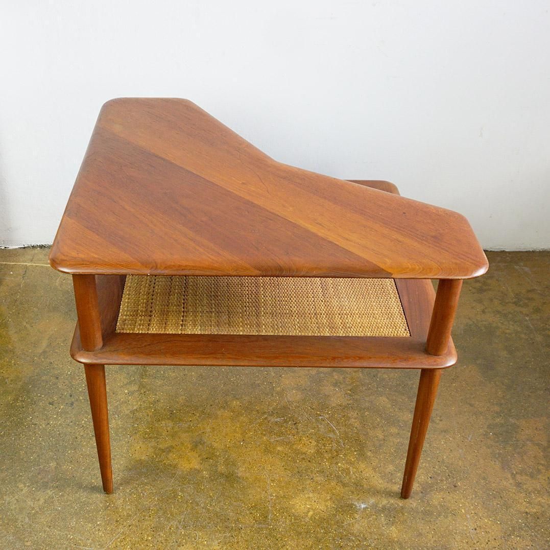 Scandinavian Modern Teak Side Table Minerva By Peter Hvidt For Soborg Mobler photo buy