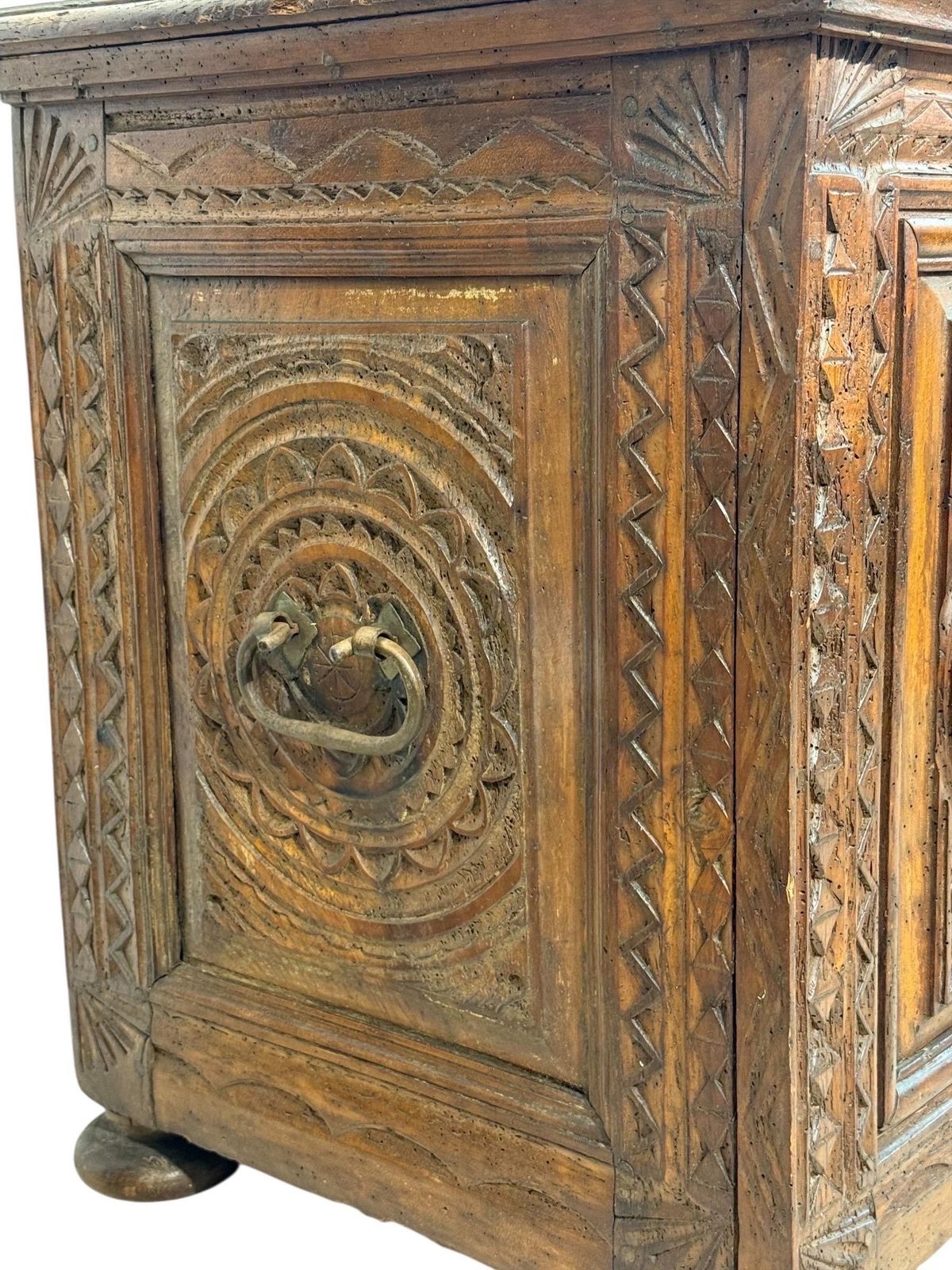 Spanish Renaissance Carved Oak Coffer, Circa 1600 photo Furniture