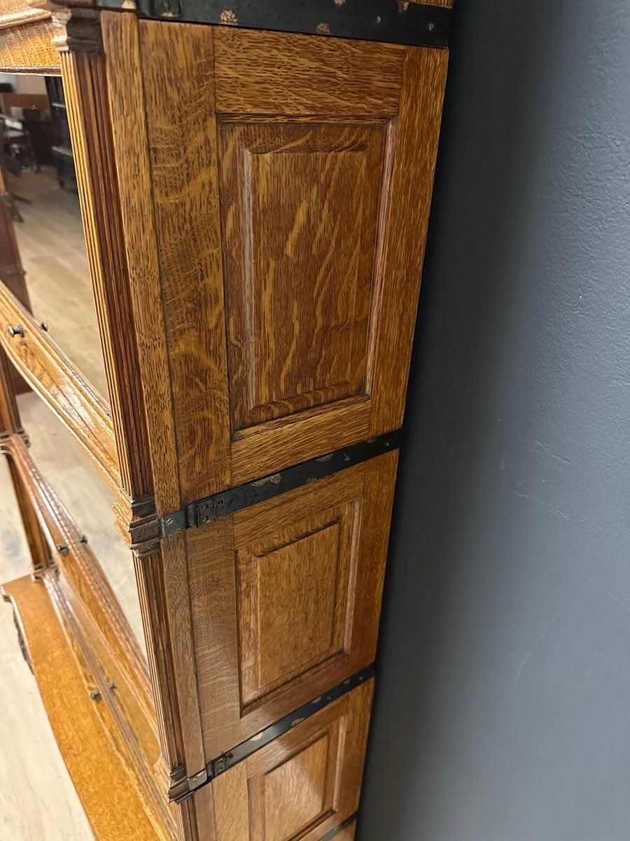 Modular Bookcase From Globe Wernicke, 1890s, Set Of 7 photo for sale