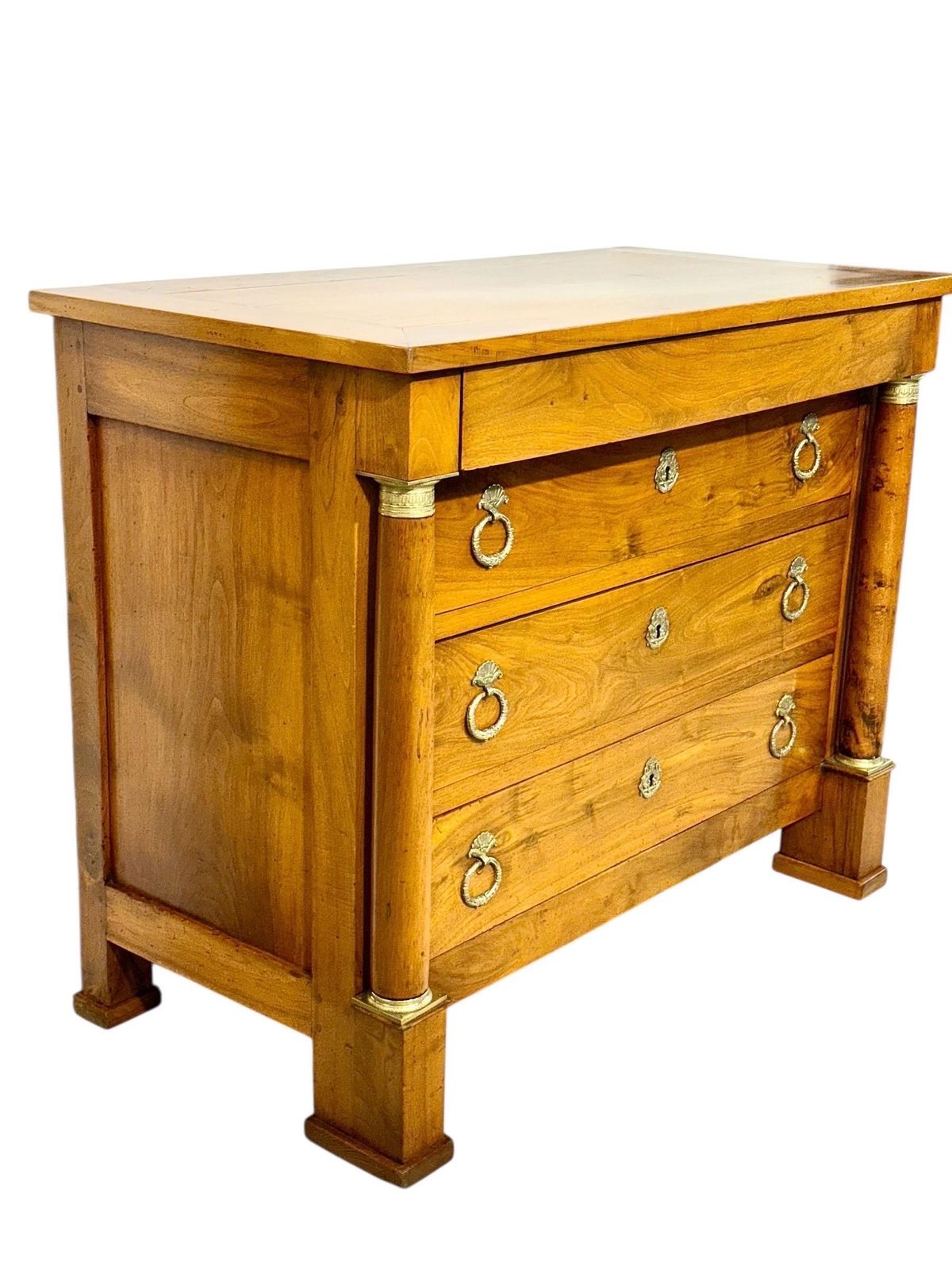 French Empire Walnut Commode With Bronze Mounts, Early 19th Century photo furniture