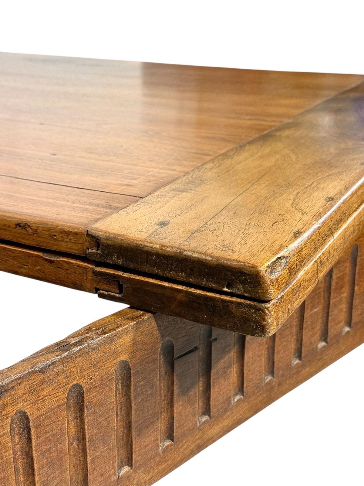 18th Century Louis XVI Walnut Table With Fluted Carvings photo Furniture