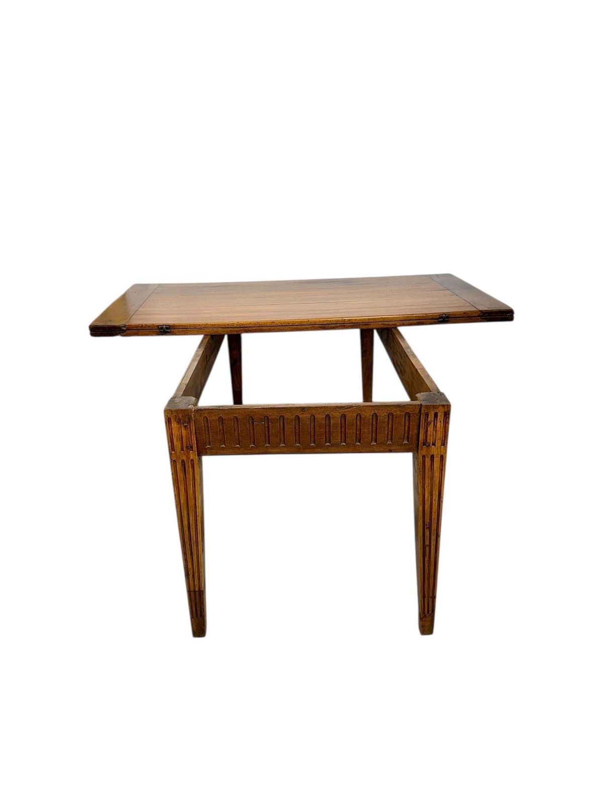 18th Century Louis XVI Walnut Table With Fluted Carvings photo buy