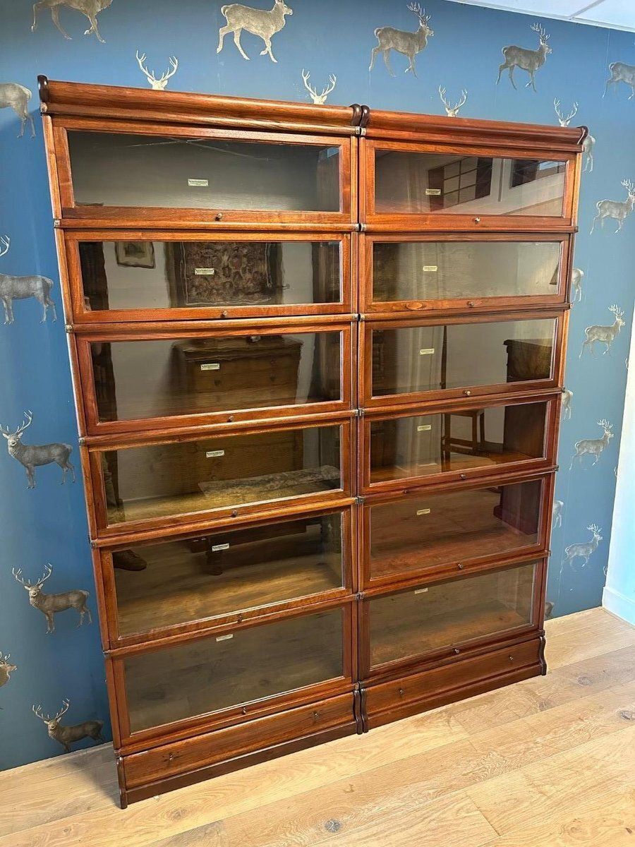 Antique Globe Wernicke Bookcase, 1890s, Set Of 12