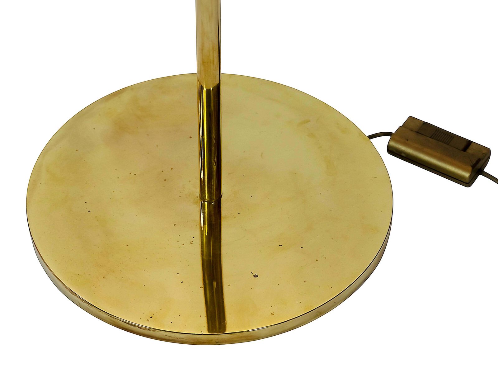 Pair Of Italian Brass And Glass Floor Lamps By Gaetano Sciolari, 1970's photo buy