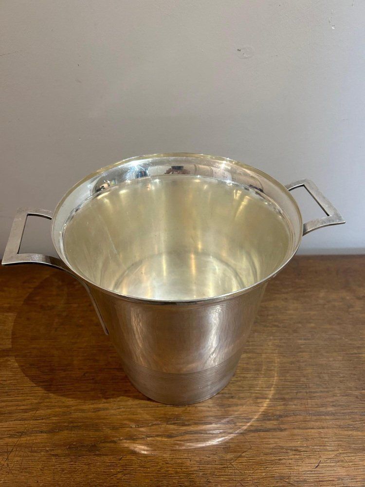 Art Deco Silver Bucket, 1930s photo vintage