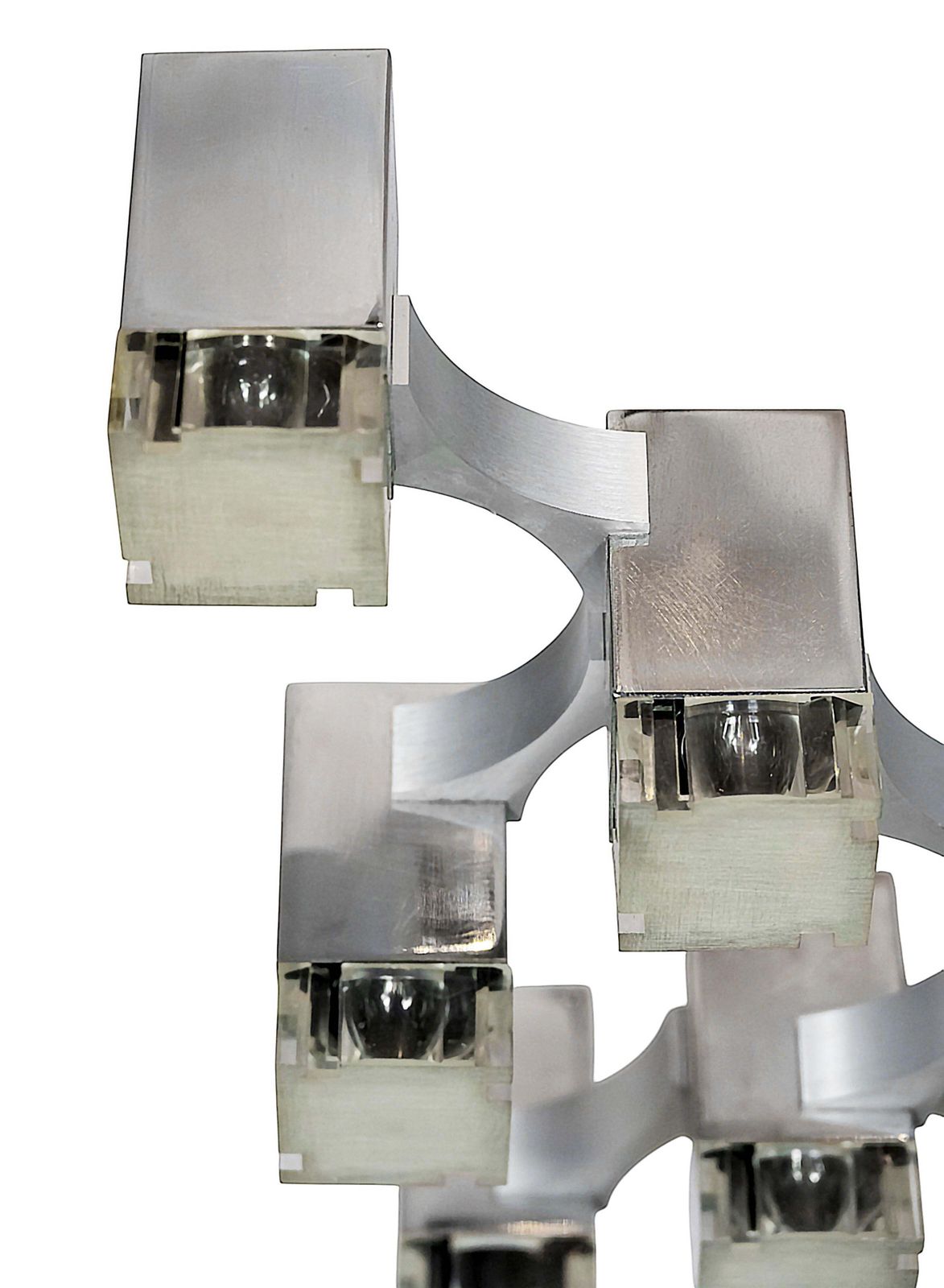 Mid Century Italian Sciolari Cubic Chandelier, Circa 1970 photo for sale