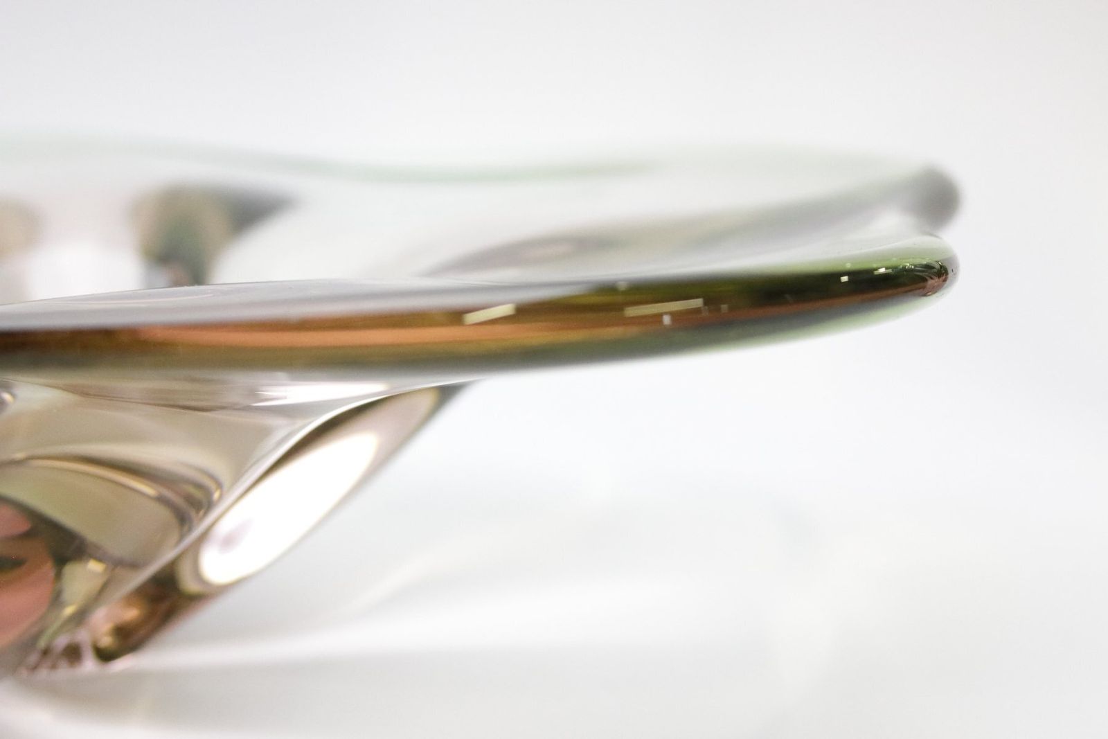 photo vintage Glass Vase And Bowl By Josef Hospodka For Sklarny Chribska, Czech, 1960s, Set Of 3