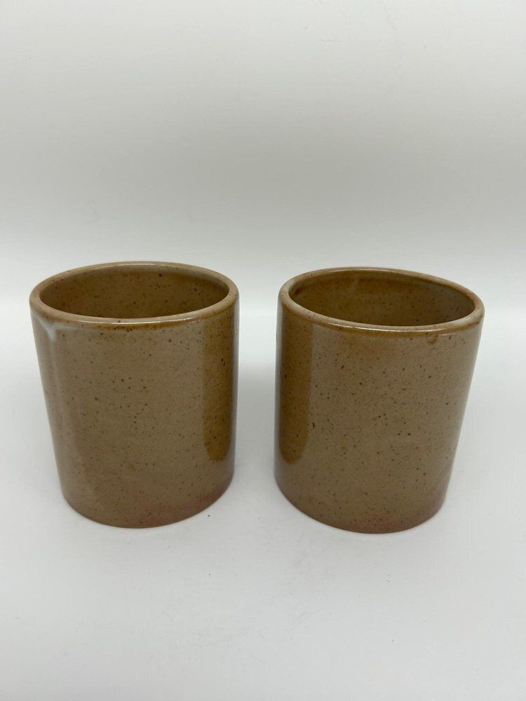 Stoneware Cups And Sugar Bowl, 1970s, Set Of 7