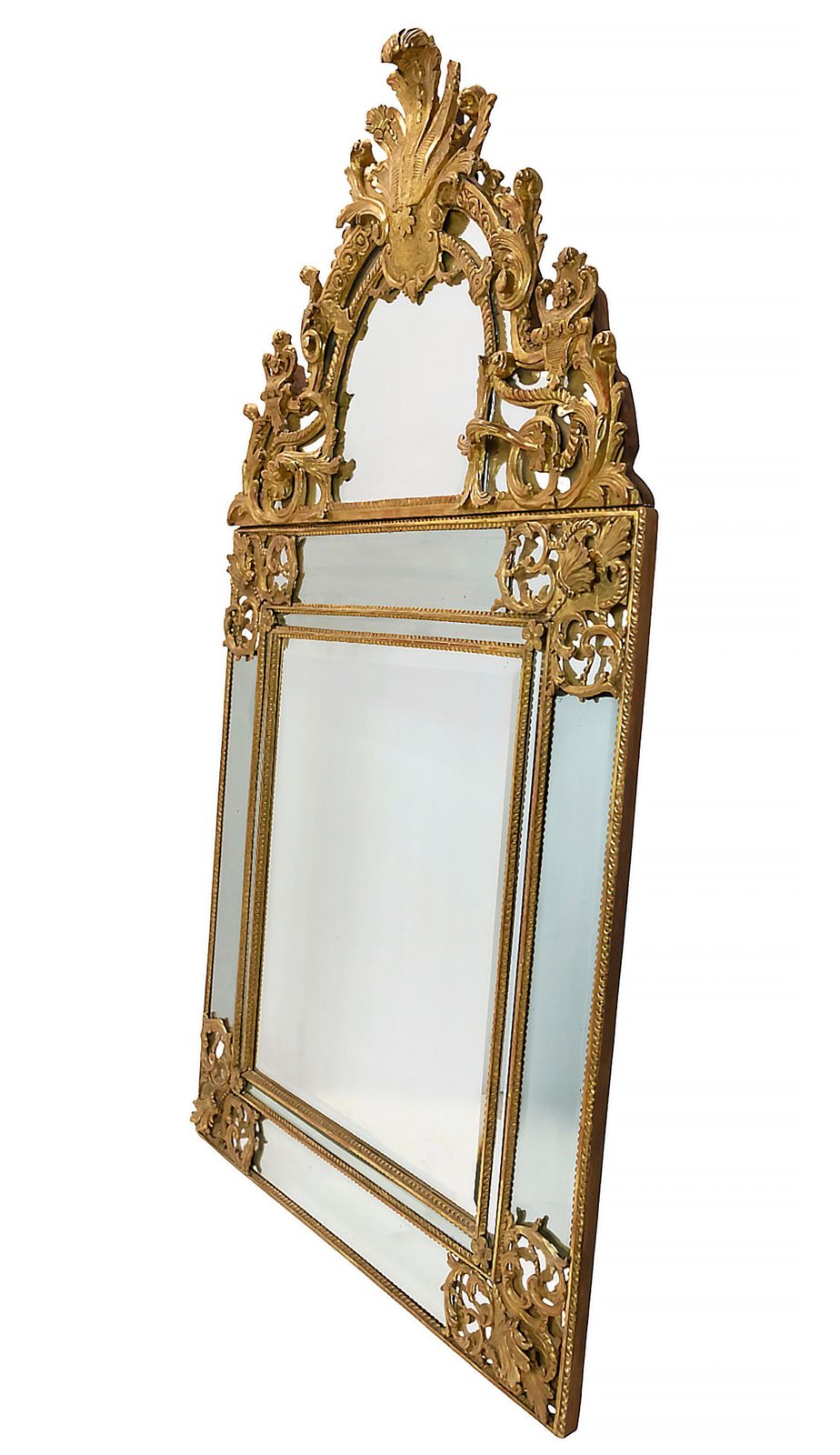photo for sale French Carved Giltwood Wall Mirror, 18th Century Régence Period