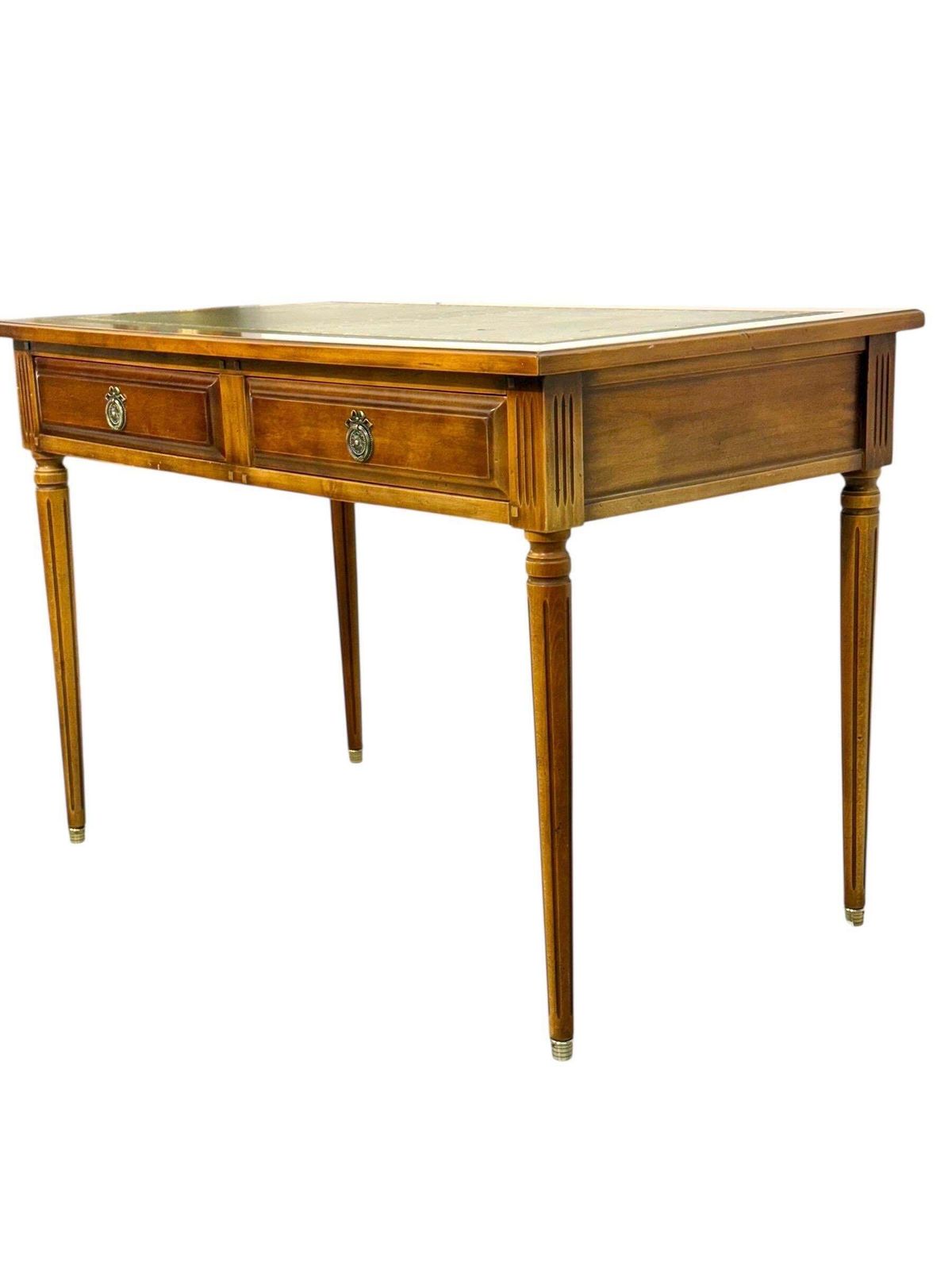 Louis XVI Style Writing Desk With Green Leather Top, Circa 1950s photo Furniture