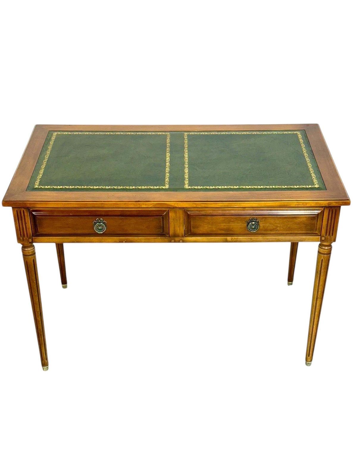 photo vinterior Louis XVI Style Writing Desk With Green Leather Top, Circa 1950s