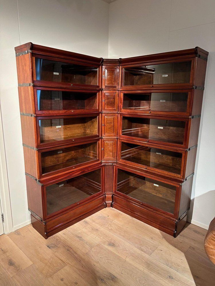 Furniture Antique Modular Bookcase From Globe Wernicke, 1890s, Set Of 20 photo